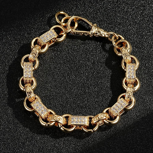 New 10mm Gold-Filled Gypsy Belcher Bracelet – 7.5 Inch with Albert Clasp
