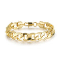 New High Quality Luxury Gold 12mm Cuban Curb Bracelet