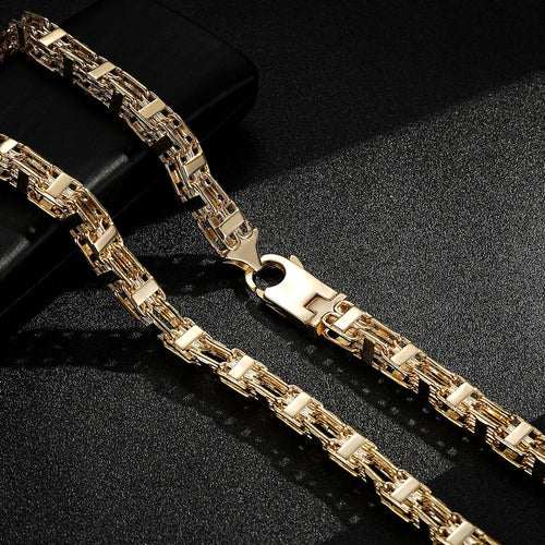Premium Upgraded Heavy 10mm Gold Cage Chain