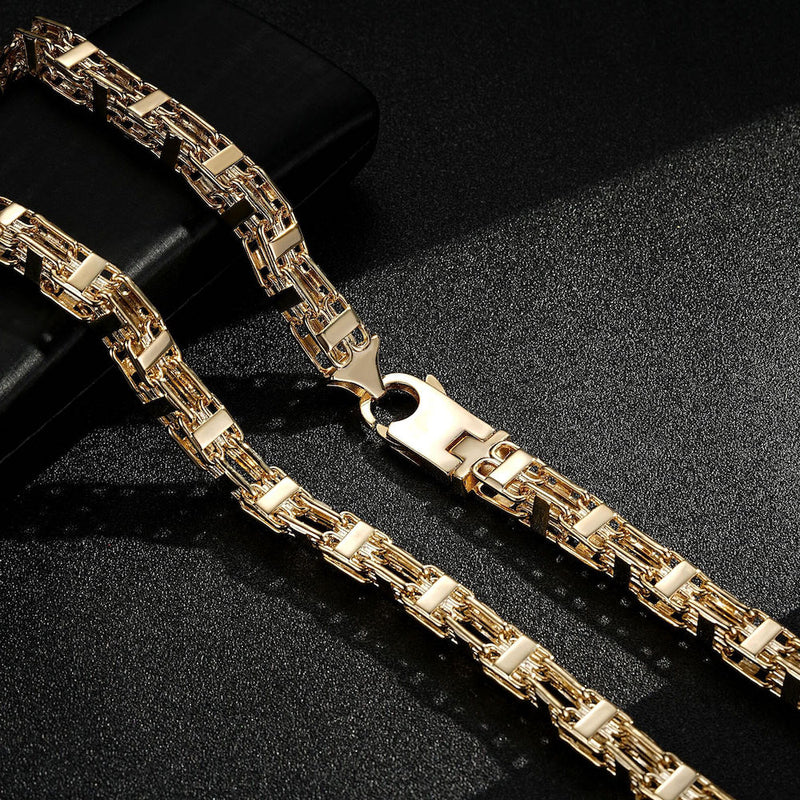 Premium Upgraded Heavy 10mm Gold Cage Chain