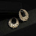 Gold 48mm Oval Gypsy Creole Earrings
