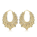 Gold 48mm Oval Gypsy Creole Earrings