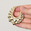 Gold 48mm Oval Gypsy Creole Earrings