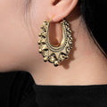 Gold 48mm Oval Gypsy Creole Earrings