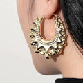 Gold 48mm Oval Gypsy Creole Earrings
