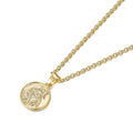 Gold St. Christopher Pendant with Belcher Chain
