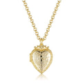 New Gold-Filled & Bonded Heart Locket with Birds and Flowers
