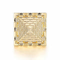 Gold Pyramid Ring Size 13 Z 50g Statement Men’s Jewellery Bold Design