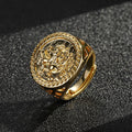 Gold St George Sovereign Ring Size Q Adjustable