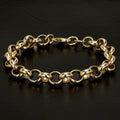 10mm Gold Plated Belcher Bracelet 9 inch Premium Quality For Men's