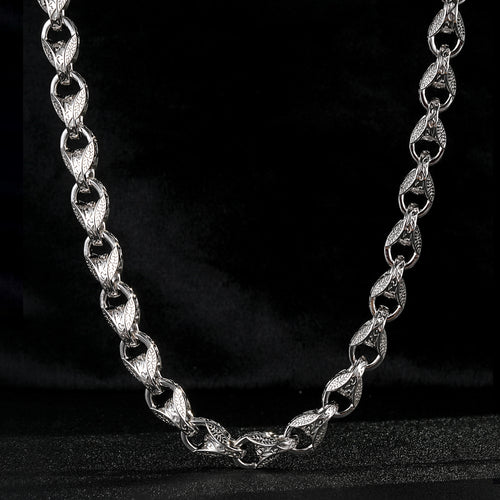 Silver 12mm 3D Tulip Chain
