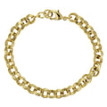8mm Gold Lined Pattern Belcher Bracelet-Bracelets-Bling King-8 inch-Bling King