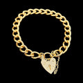Gold Heart Lock Bracelet