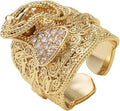 Gold Saddle Ring with Stones
