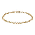 4mm Gold Diamond Cut Pattern Belcher Bracelet-Bracelets-sell4profituk-Bling King