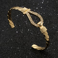 Gold Loop Gucci Style Bangle-Bracelets-Bling King-Bling King