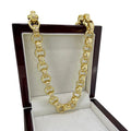 12mm Gold Crystal Pattern Belcher Chain Big Links