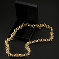 12mm Gold Crystal Pattern Belcher Chain Big Links