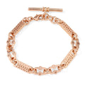 Luxury Rose Gold Stars and Bars T-Bar Bracelet