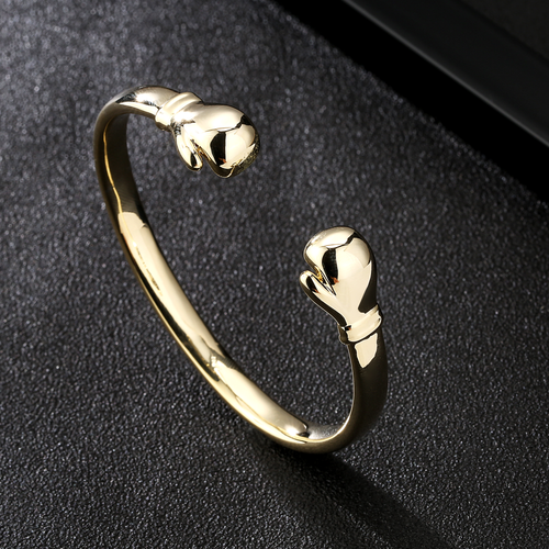 Gold Boxing Glove Torque Bangle