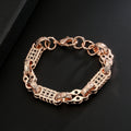 Rose Gold 3D Stars and Bars Bracelet