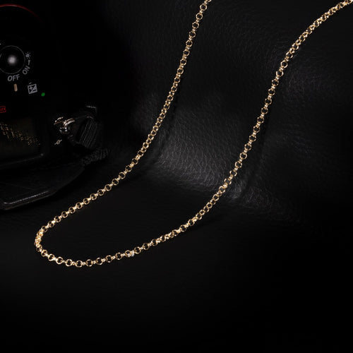 3mm Gold Belcher Chain Necklace
