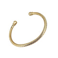 Gold Torque Bangle Bracelet Adjustable