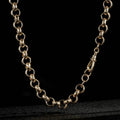 Luxury Gold 12mm Diamond Cut Pattern Belcher Chain and Bracelet with Albert Clasp Set (24 & 8 Inches)