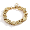 XL Gold 3D Block Bracelet