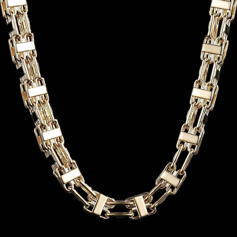 Premium Upgraded Heavy 10mm Gold Cage Chain