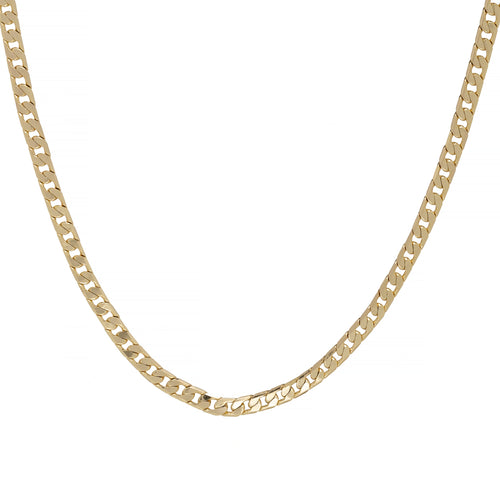 4mm Gold Cuban Curb Chain Necklace-Chains-Bling King-24 inches-Bling King