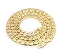 Classic 9mm Gold Cuban Curb Chain Necklace