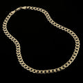 Classic 9mm Gold Cuban Curb Chain Necklace