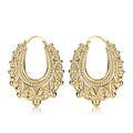 Gold 48mm Oval Gypsy Creole Earrings