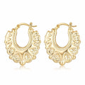 Premium Gold 35mm Round Gypsy Creole Lightweight Earrings