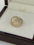 Gold St George Sovereign Ring with Stones-Rings-The Bling King-Bling King