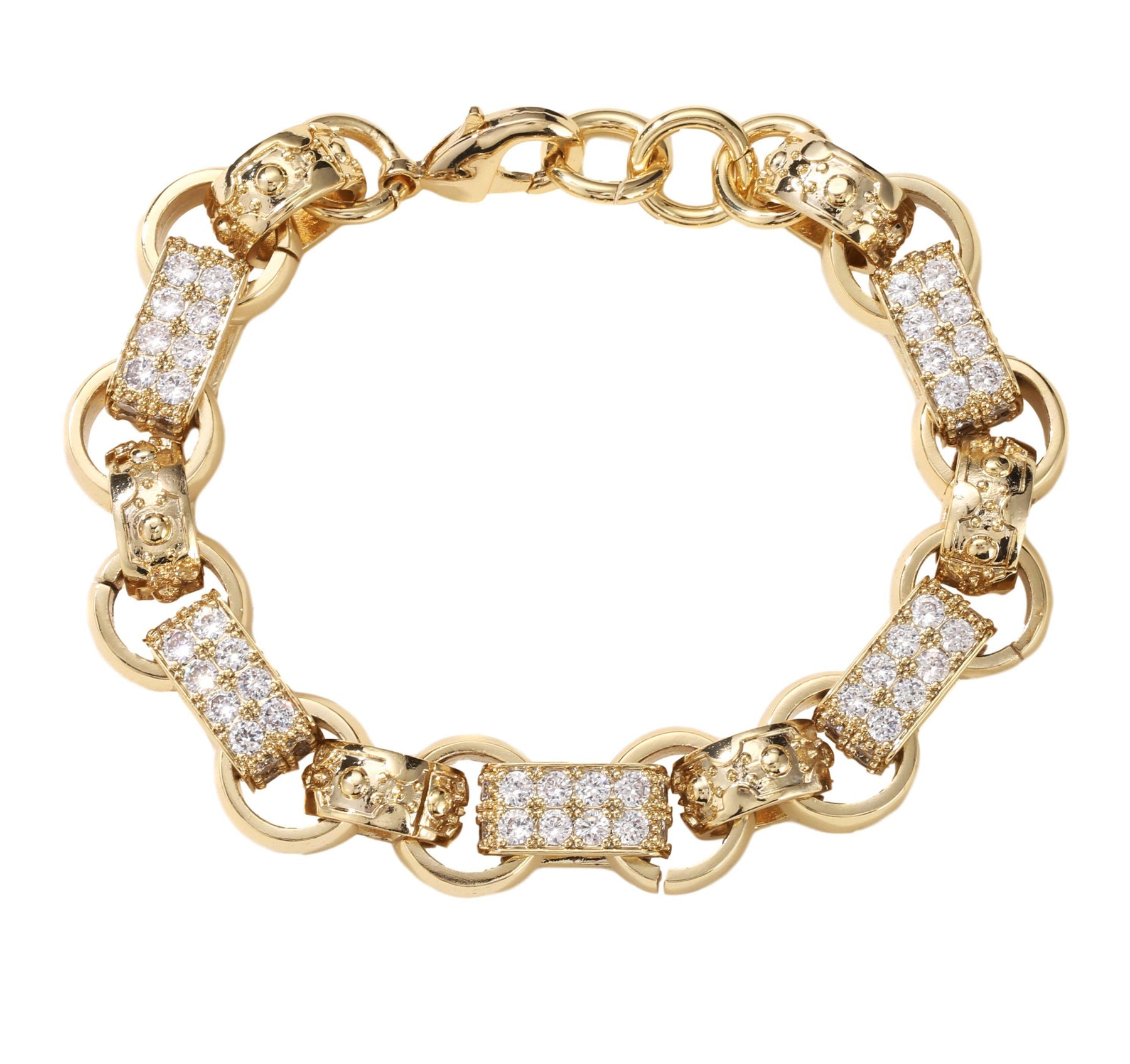 Second hand 18ct white gold 7½ ins belcher Bracelet