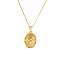 Upgraded Extra Large Gold Oval Locket Pendant Necklace