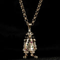 New Gold Large 3D Clown Pendant with Belcher Chain