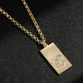 Premium Gold St Christopher Ingot Bar Pendant