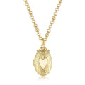 Premium Gold Oval Locket with Heart Design