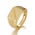 Gold Ornate Square Signet Ring