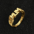 Gold MUM Ring Plain Adjustable