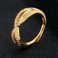 Gold Infinity Ring with Stones