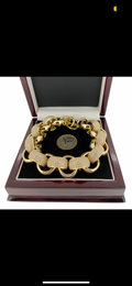 20mm Gold XXL Belcher Bracelet with Stones